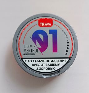Жевательный табак TRAVA SLIM с ароматом MENTHOL ― Дымка невредимка